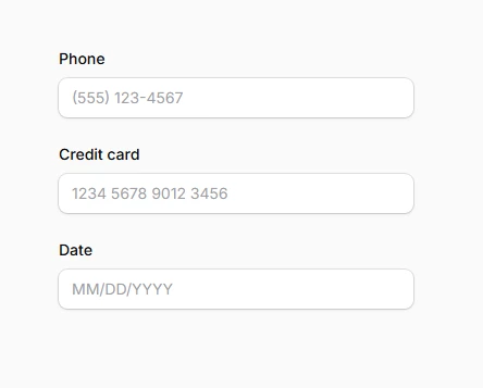 Basic Input Fields