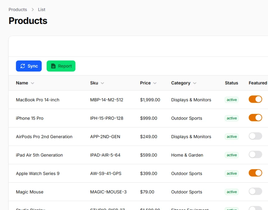 Table Toolbar Actions