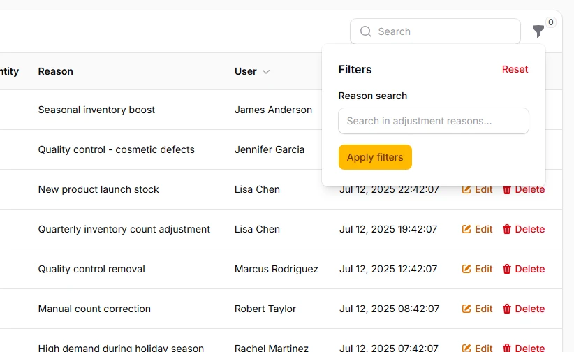 Text search filters for content discovery