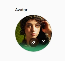 Avatar upload (circular)