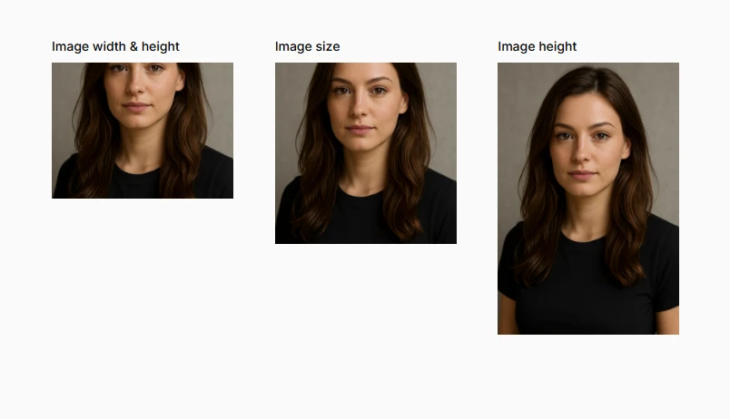 Custom sizing options