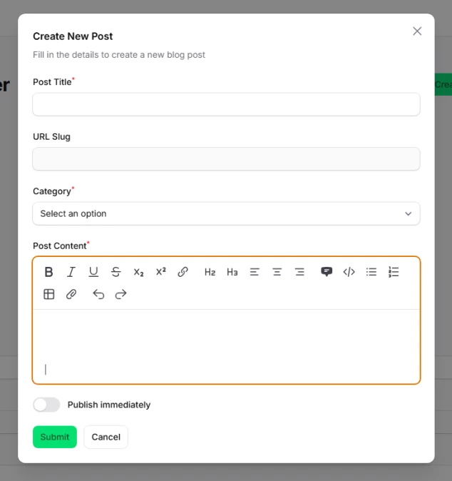 Form Modals