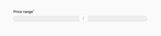 Slider for numeric ranges