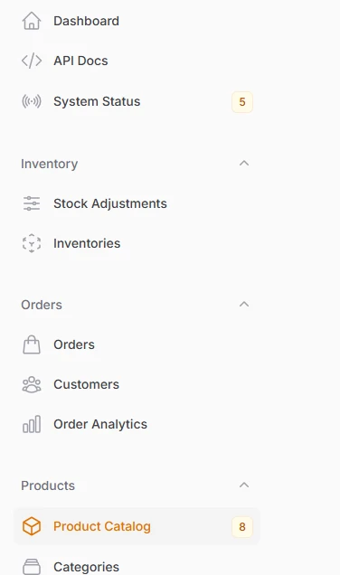 Custom navigation items